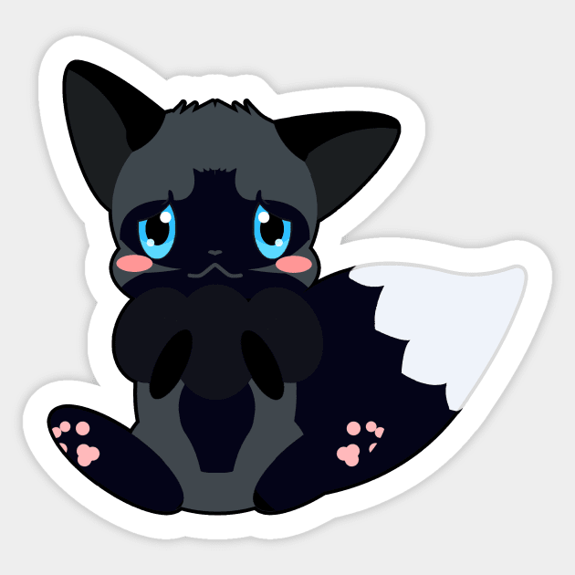 Cute Little Silver Fox Sticker by Kirion